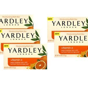 Yardley London Vitamin C Turmeric & Orange Peel Moisturizing Bath Bar Pack of 5